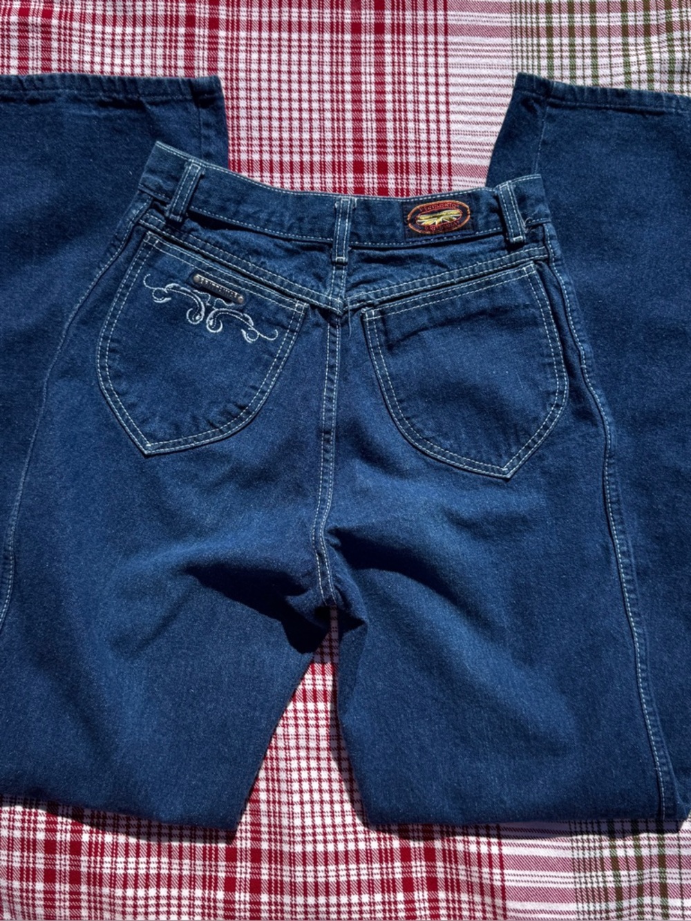 80s Dark Wash High Rise Brittania Jeans - Picture 16 of 16